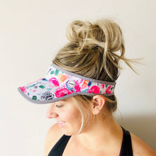 YEVI Pink Floral Run Visor (Size M/L)